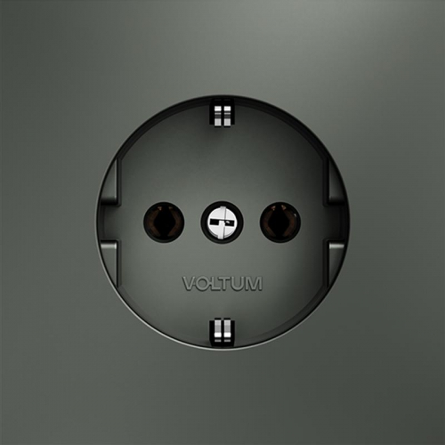 Розетка 1-м СП S70 16А с заземл. механизм титан Voltum VLS040106 VLS040106