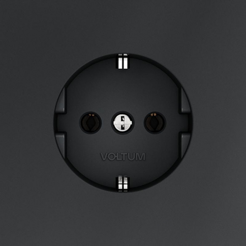 Розетка 1-м СП S70 16А с заземл. механизм графит Voltum VLS040107 VLS040107