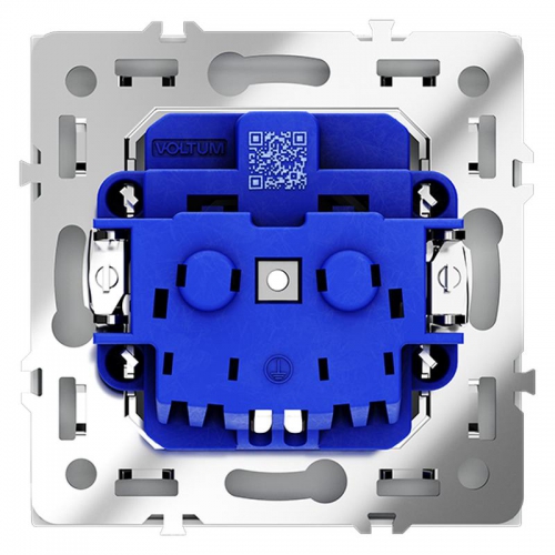 Розетка 1-м СП S70 16А с заземл. защ. шторки механизм бел. матов. Voltum VLS040202 VLS040202