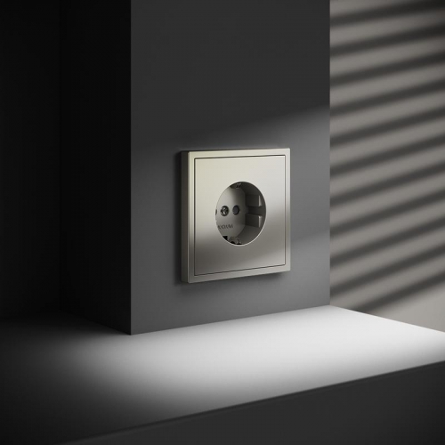Розетка 1-м СП S70 16А с заземл. защ. шторки механизм шелк Voltum VLS040204 VLS040204