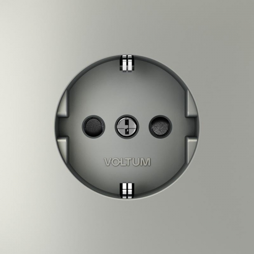 Розетка 1-м СП S70 16А с заземл. защ. шторки механизм сталь Voltum VLS040205 VLS040205