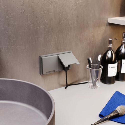 Розетка 1-м СП S70 16А с заземл. защ. шторки + крышка механизм кашемир Voltum VLS040303 VLS040303