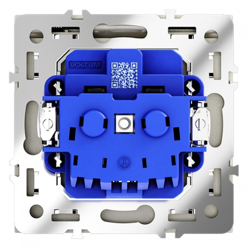 Розетка 1-м СП S70 16А с заземл. защ. шторки + крышка механизм сталь Voltum VLS040305 VLS040305