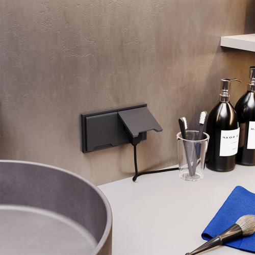 Розетка 1-м СП S70 16А с заземл. защ. шторки + крышка механизм графит Voltum VLS040307 VLS040307