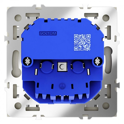 Розетка 1-м СП S70 16А с USB A+A с заземл. защ. шторки механизм сталь Voltum VLS040405 VLS040405