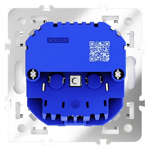 Розетка 1-м СП S70 16А с USB A+С с заземл. защ. шторки механизм бел. матов. Voltum VLS040502 VLS040502