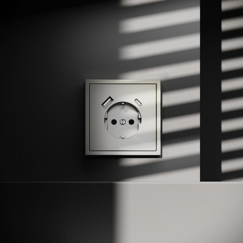 Розетка 1-м СП S70 16А с USB A+С с заземл. защ. шторки механизм шелк Voltum VLS040504 VLS040504