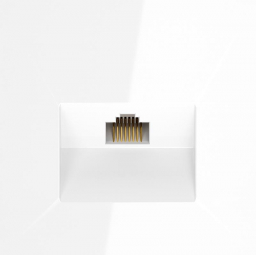 Розетка компьютерная 1-м СП S70 RJ45 кат.6 механизм бел. глянцевый Voltum VLS060101 VLS060101