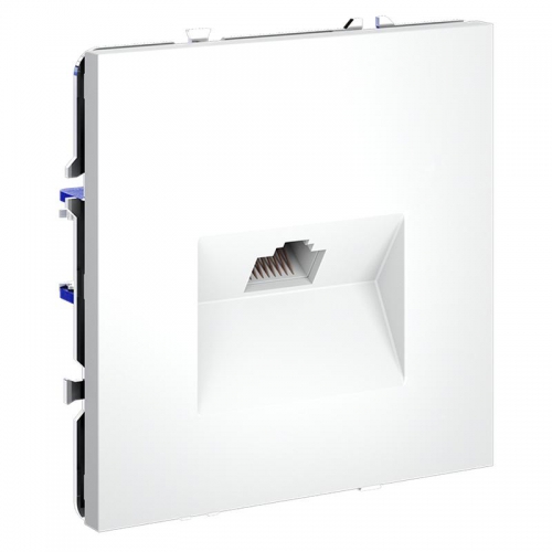 Розетка компьютерная 1-м СП S70 RJ45 кат.6 механизм бел. матов. Voltum VLS060102 VLS060102