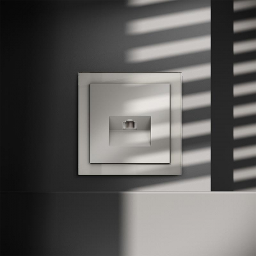 Розетка компьютерная 1-м СП S70 RJ45 кат.6 механизм кашемир Voltum VLS060103 VLS060103