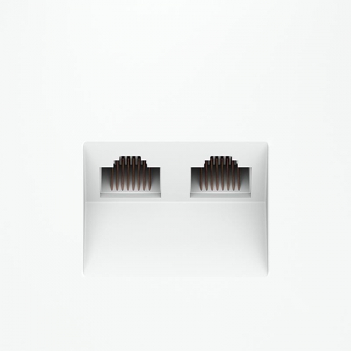 Розетка компьютерная 2-м СП S70 RJ45 + RJ45 кат.6 механизм бел. матов. Voltum VLS060202 VLS060202