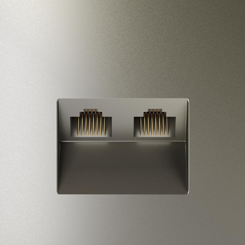 Розетка компьютерная 2-м СП S70 RJ45 + RJ45 кат.6 механизм шелк Voltum VLS060204 VLS060204