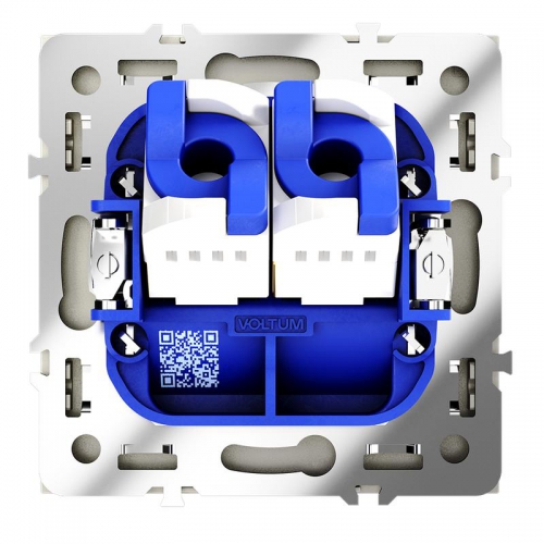 Розетка компьютерная 2-м СП S70 RJ45 + RJ45 кат.6 механизм шелк Voltum VLS060204 VLS060204