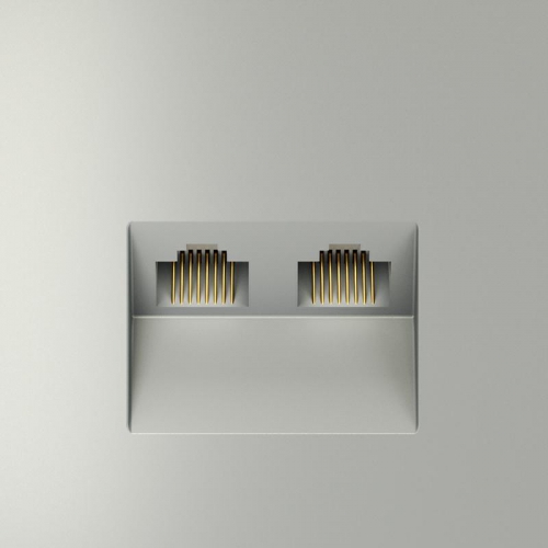 Розетка компьютерная 2-м СП S70 RJ45 + RJ45 кат.6 механизм сталь Voltum VLS060205 VLS060205