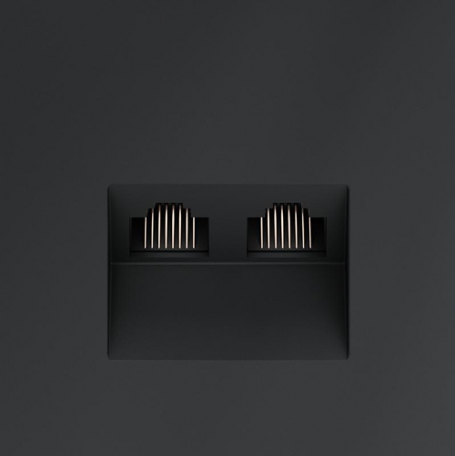 Розетка компьютерная 2-м СП S70 RJ45 + RJ45 кат.6 механизм графит Voltum VLS060207 VLS060207