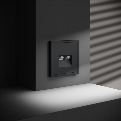 Розетка компьютерная 2-м СП S70 RJ45 + RJ45 кат.6 механизм графит Voltum VLS060207 VLS060207