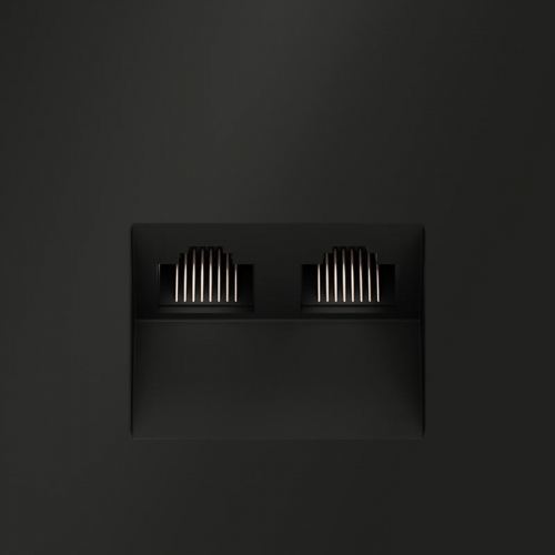 Розетка компьютерная 2-м СП S70 RJ45 + RJ45 кат.6 механизм черн. матов. Voltum VLS060208 VLS060208