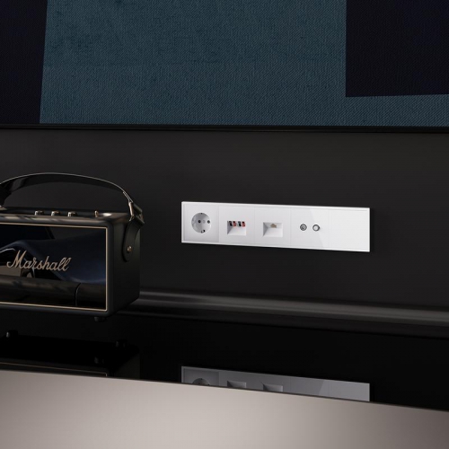 Розетка телевизионная оконечная TV + SAT 2-м СП S70 механизм бел. глянцевый Voltum VLS060401 VLS060401