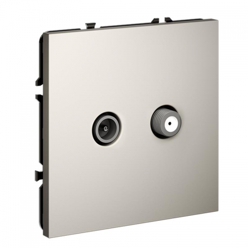 Розетка телевизионная оконечная TV + SAT 2-м СП S70 механизм кашемир Voltum VLS060403 VLS060403
