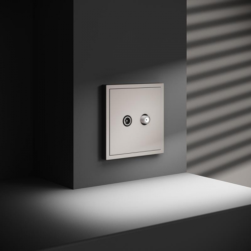 Розетка телевизионная оконечная TV + SAT 2-м СП S70 механизм кашемир Voltum VLS060403 VLS060403