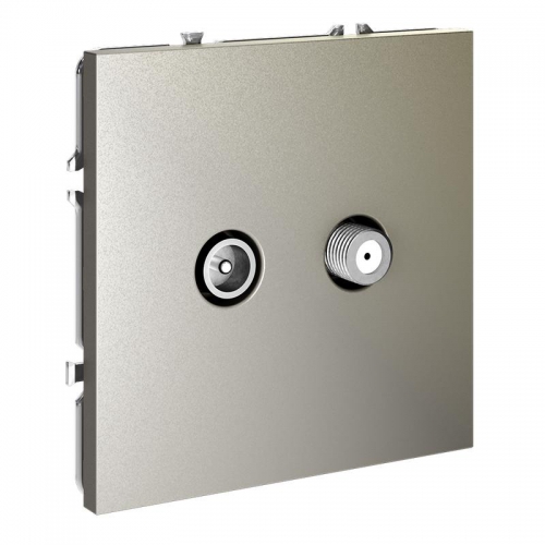 Розетка телевизионная оконечная TV + SAT 2-м СП S70 механизм шелк Voltum VLS060404 VLS060404