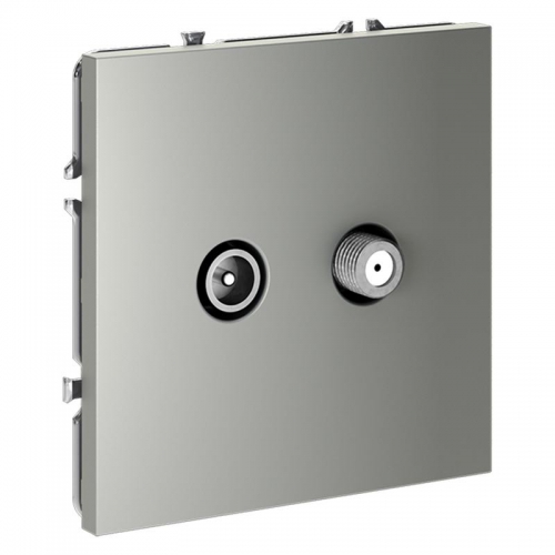 Розетка телевизионная оконечная TV + SAT 2-м СП S70 механизм сталь Voltum VLS060405 VLS060405