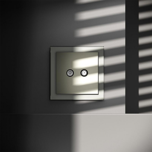 Розетка телевизионная оконечная TV + SAT 2-м СП S70 механизм сталь Voltum VLS060405 VLS060405