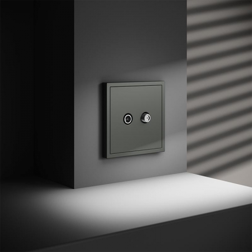 Розетка телевизионная оконечная TV + SAT 2-м СП S70 механизм титан Voltum VLS060406 VLS060406