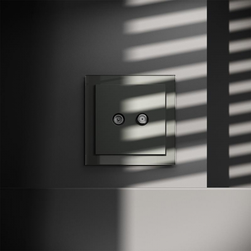 Розетка телевизионная оконечная TV + SAT 2-м СП S70 механизм титан Voltum VLS060406 VLS060406