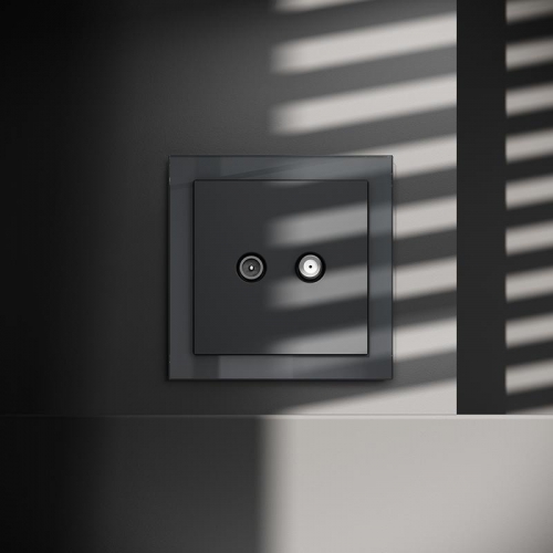 Розетка телевизионная оконечная TV + SAT 2-м СП S70 механизм графит Voltum VLS060407 VLS060407