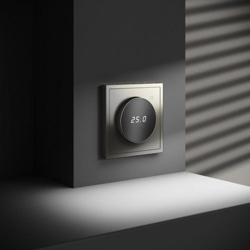 Терморегулятор электронный S70 с индикацией и датчиком для теплого пола механизм шелк Voltum VLS070104 VLS070104