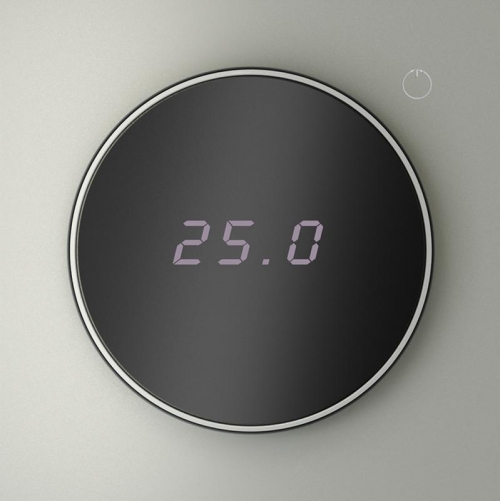 Терморегулятор электронный S70 с индикацией и датчиком для теплого пола механизм сталь Voltum VLS070105 VLS070105