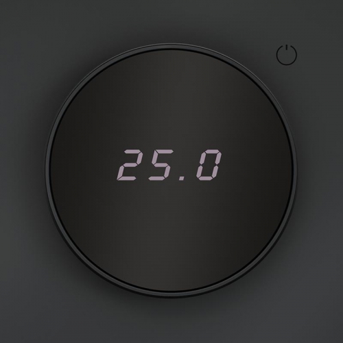 Терморегулятор электронный S70 с индикацией и датчиком для теплого пола механизм графит Voltum VLS070107 VLS070107