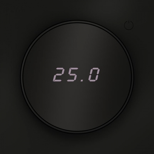 Терморегулятор электронный S70 с индикацией и датчиком для теплого пола механизм черн. матов. Voltum VLS070108 VLS070108