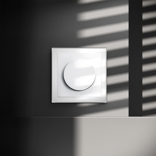 Светорегулятор поворотно-нажимной СП S70 600Вт механизм бел. глянцевый Voltum VLS070301 VLS070301