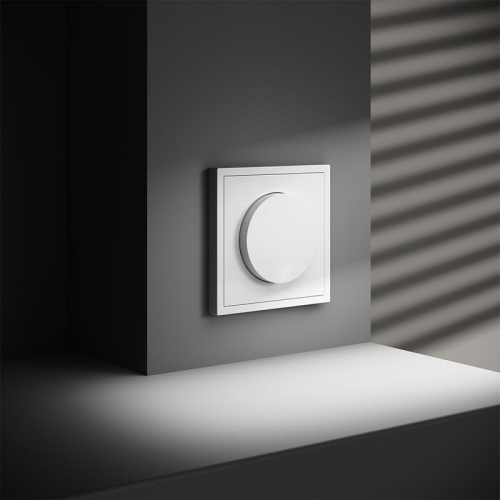 Светорегулятор поворотно-нажимной СП S70 600Вт механизм бел. глянцевый Voltum VLS070301 VLS070301