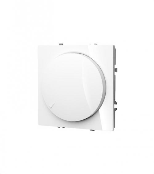 Светорегулятор поворотно-нажимной СП S70 600Вт механизм бел. глянцевый Voltum VLS070301 VLS070301