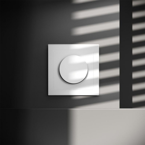 Светорегулятор поворотно-нажимной СП S70 600Вт механизм бел. матов. Voltum VLS070302 VLS070302