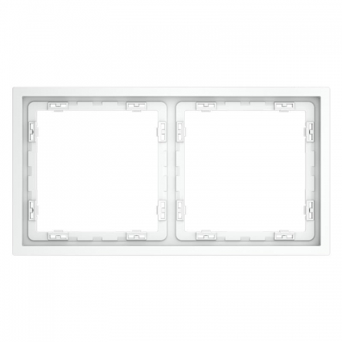 Рамка 2-м S70 пластик. бел. матов. Voltum VLS100202 VLS100202