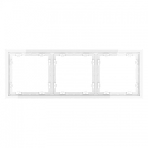 Рамка 3-м S70 пластик. бел. глянцевый Voltum VLS100301 VLS100301