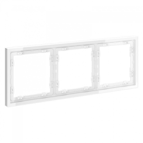 Рамка 3-м S70 пластик. бел. глянцевый Voltum VLS100301 VLS100301