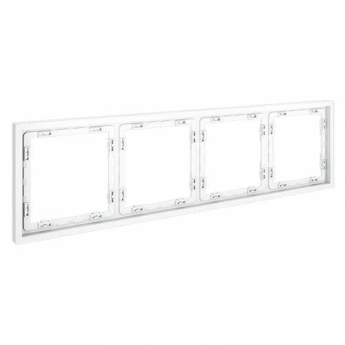 Рамка 4-м S70 пластик. бел. матов. Voltum VLS100402 VLS100402