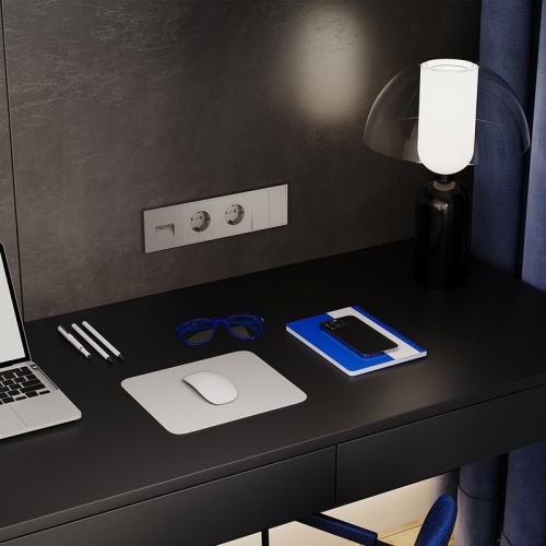 Рамка 4-м S70 пластик. кашемир Voltum VLS100403 VLS100403