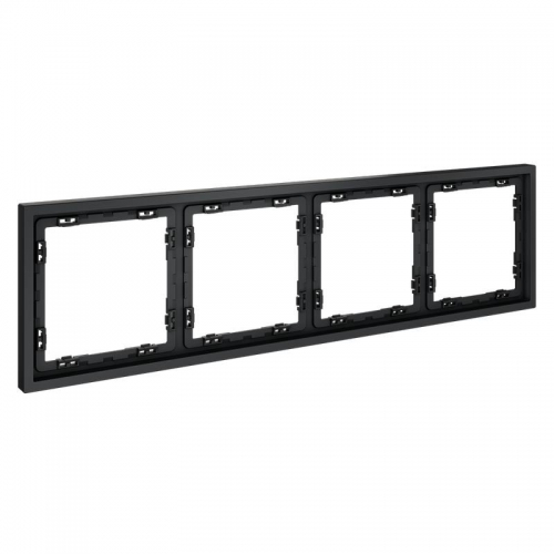 Рамка 4-м S70 пластик. графит Voltum VLS100407 VLS100407