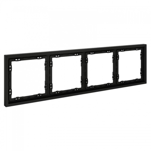 Рамка 4-м S70 пластик. черн. матов. Voltum VLS100408 VLS100408