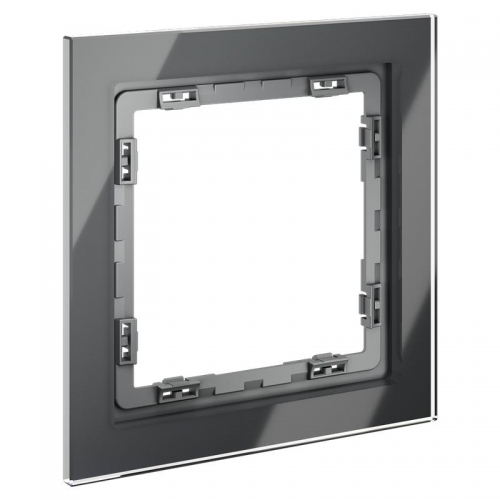Рамка 1-м S70 стеклян. графит Voltum VLS110107 VLS110107
