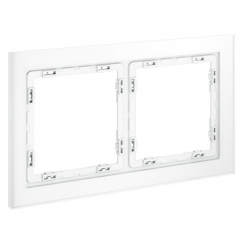 Рамка 2-м S70 стеклян. бел. матов. Voltum VLS110202 VLS110202