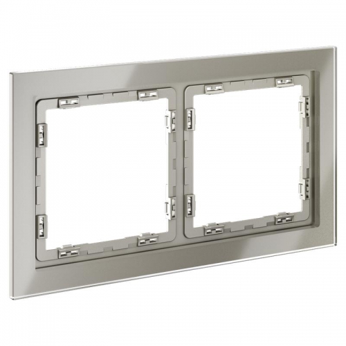 Рамка 2-м S70 стеклян. шелк Voltum VLS110204 VLS110204