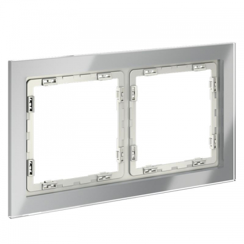 Рамка 2-м S70 стеклян. сталь Voltum VLS110205 VLS110205