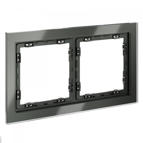 Рамка 2-м S70 стеклян. титан Voltum VLS110206 VLS110206